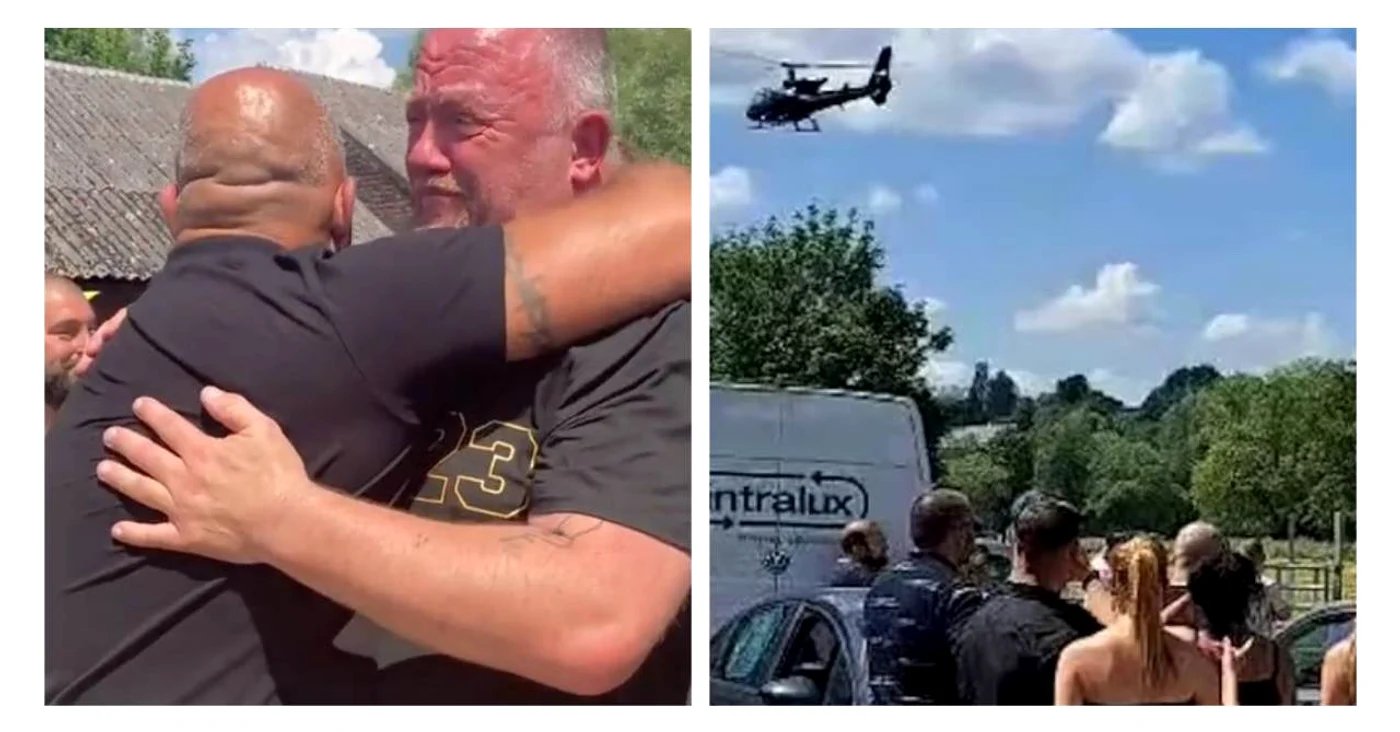  Belgianul, în vârstă de 45 de ani, a apărut la propria înmormântare FOTO Captură Tiktok