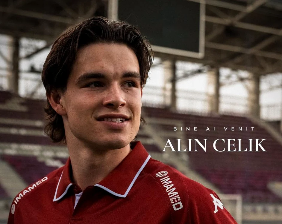 Rapid l-a adus pe Alin Kumer Celik de la echipa italiană de fotbal Genoa (Foto: Rapid)