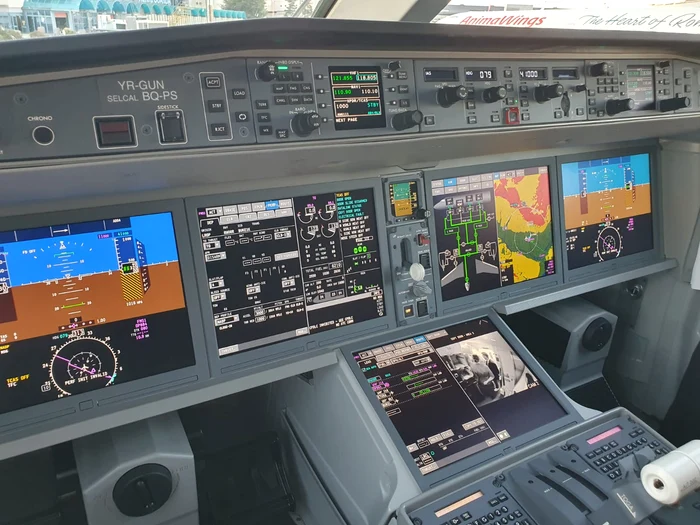 Imagine din cabina Airbusului A 220-300