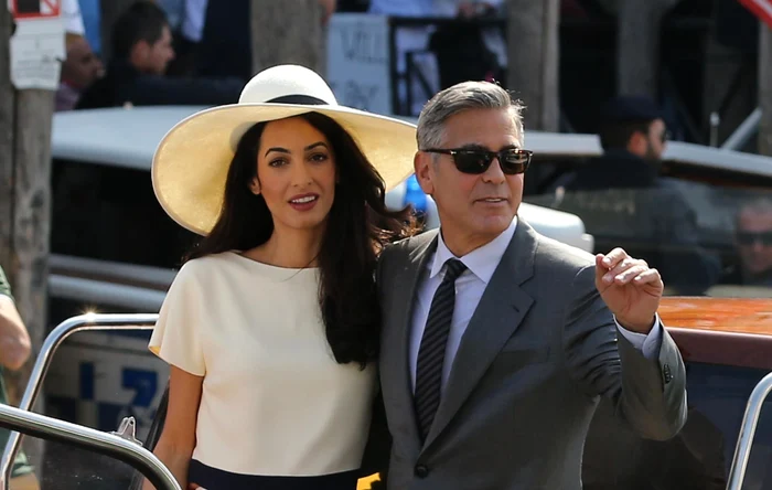 George Clooney şi Amal s-au căsătorit la sfârşitul lunii septembrieSursă foto:Splash