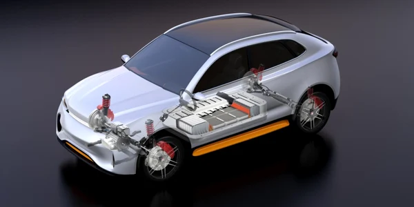 Masina electrica transparenta baterii sasiu FOTO Shutterstock