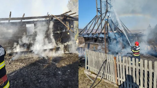 Biserica de lemn de la Vidra a ars complet FOTO Asociaţia Vernacular