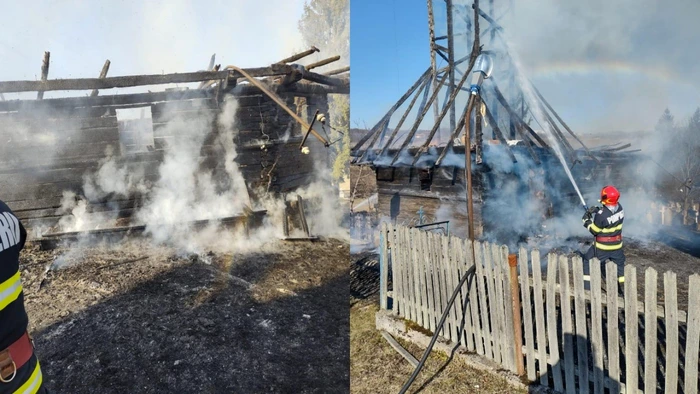 Biserica de lemn de la Vidra a ars complet FOTO Asociaţia Vernacular