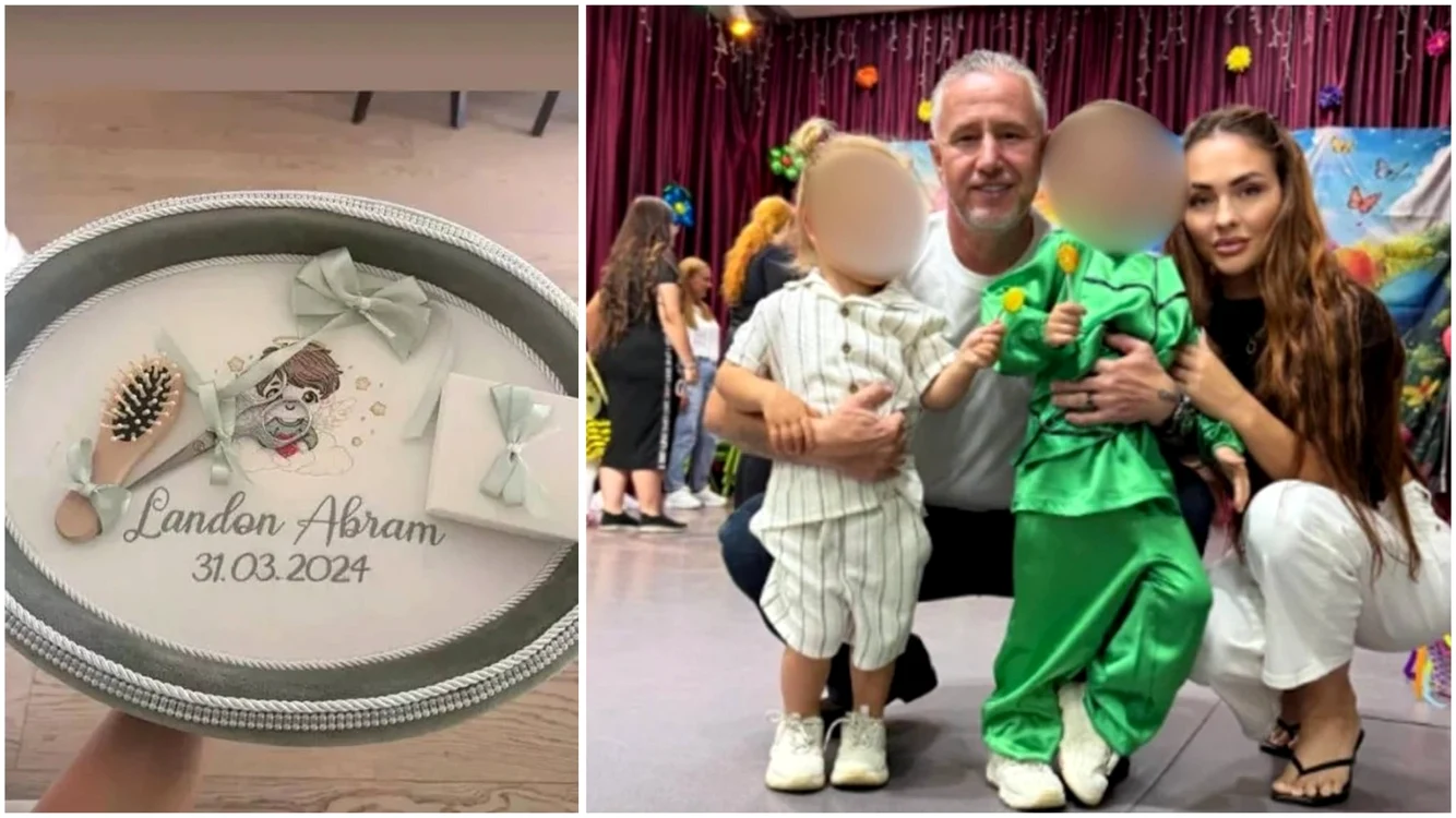 Laurențiu Reghecampf și Corina Caciuc alături de copiii lor. Foto: Instagram
