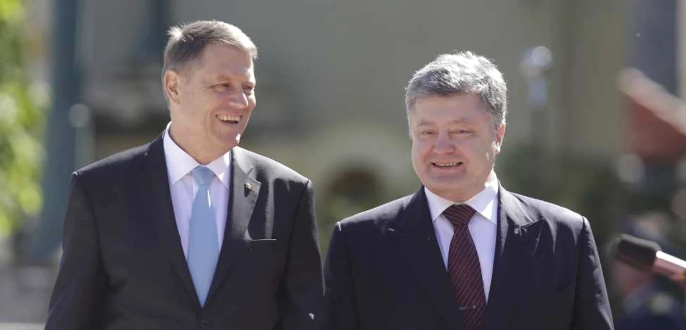 Preşedintele Klaus Iohannis şi omologul său din Ucraina, Petro Poroşenko. FOTO Inquam Photos