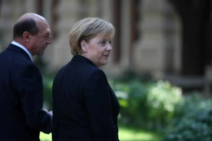 Angela Merkel şi Traian Băsescu