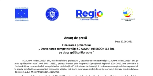 anunt proiect