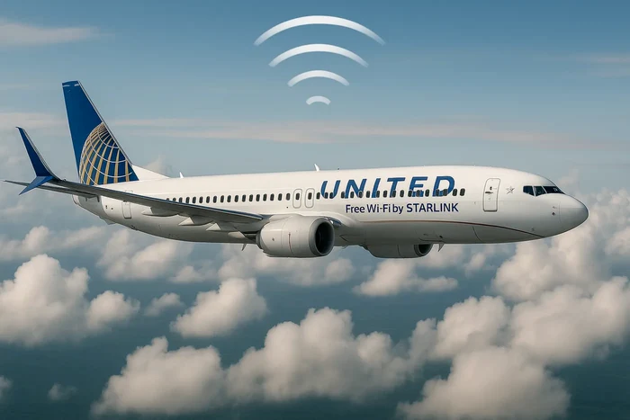 United Airlines a introdus în aeronave Starlink.