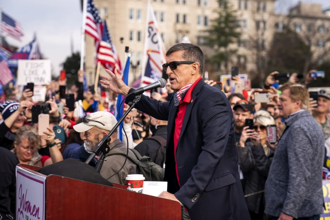 Michael Flynn fostul consilier pentru securitate naţională al lui Donald Trump a susţinut acuzaţiile de fraudă electorală ale fostului preşedinte american FOTO EPA-EFE