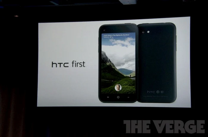 HTC a încheiat şi un parteneriat cu Facebook pentru telefonul First. FOTO The Verge