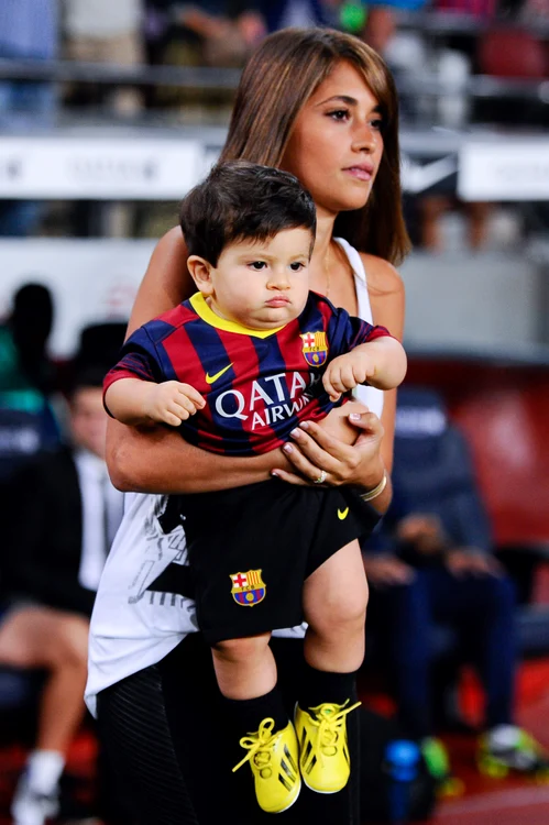 Messi şi Neymar cu copiii