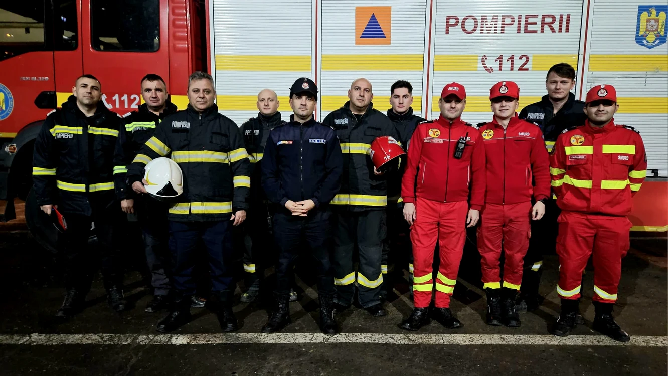 Salvatorii care au acționat în misiunea de la Strejești FOTO: ISU Olt