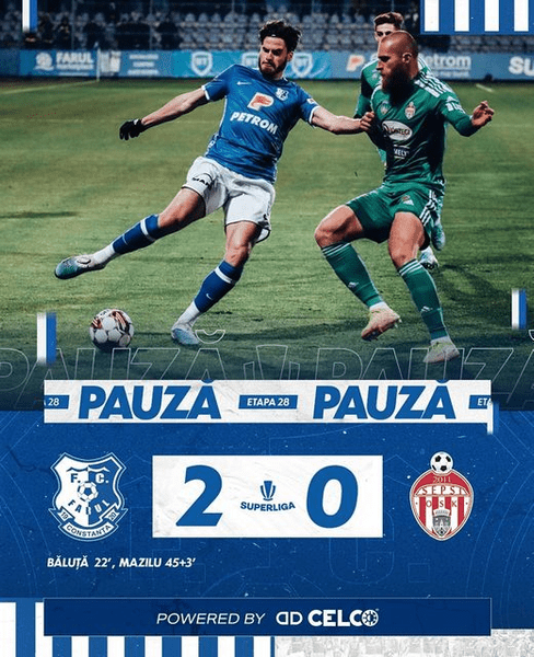 Farul Constanţa a învins-o pe Sepsi OSK Sfântu Gheorghe cu scorul de 2-0. Cel mai frumos gol a fost anulat