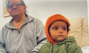 Geo Saizescu si nepoata Maria, arhiva personala jpg