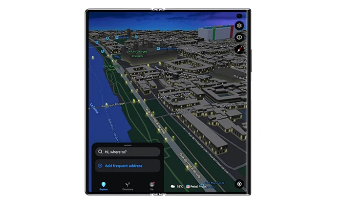 Petal Maps pe HUAWEI Mate Xs 2.