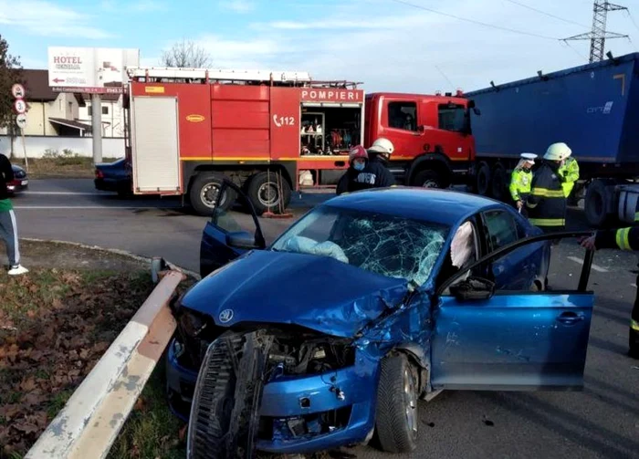 Accidentul a avut loc pe centura ocolitoare a Sloboziei FOTO ISU Ialomiţa