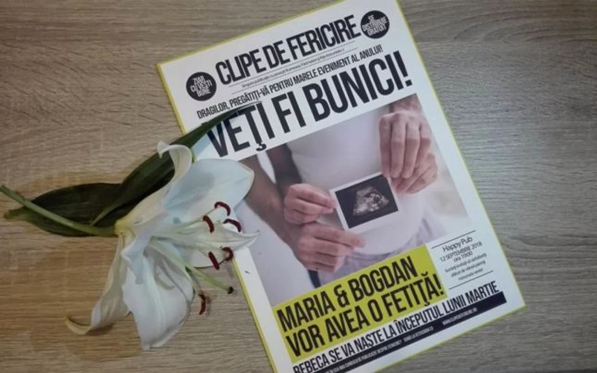 Ziarul personalizat „Clipe de fericire“ făcut de o jurnalistă din Constanţa - Alina Enache Sursa Arhiva personală
