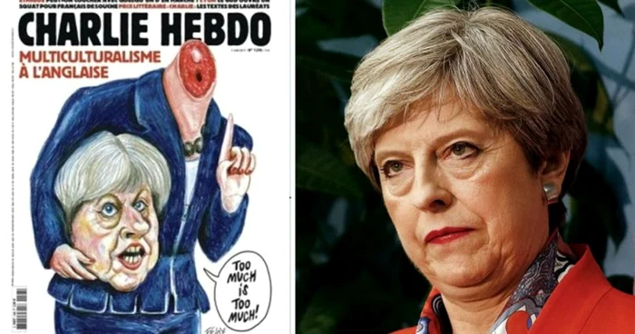 Theresa May apare decapitata in revista Charlie Hebdo FOTO metro.co.uk