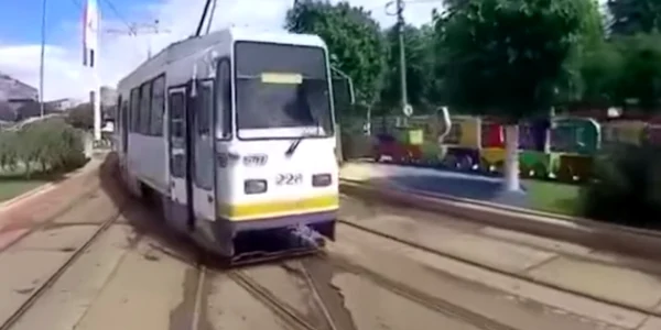 Accident de tramvai în Bucureşti Sursa Facebook Info Trafic Romania