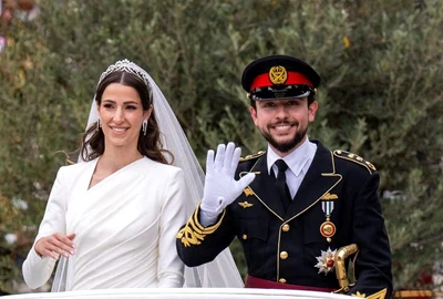 Nunta prințului Hussein al Iordaniei cu Rajwa al-Saif. FOTO Profimedia