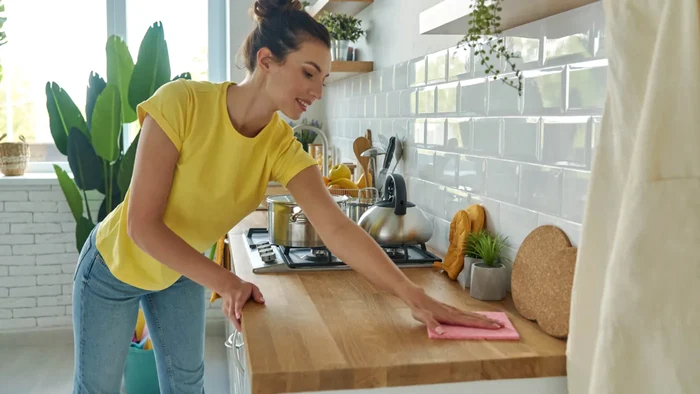 Cum să obții un blat de bucătărie strălucitor.