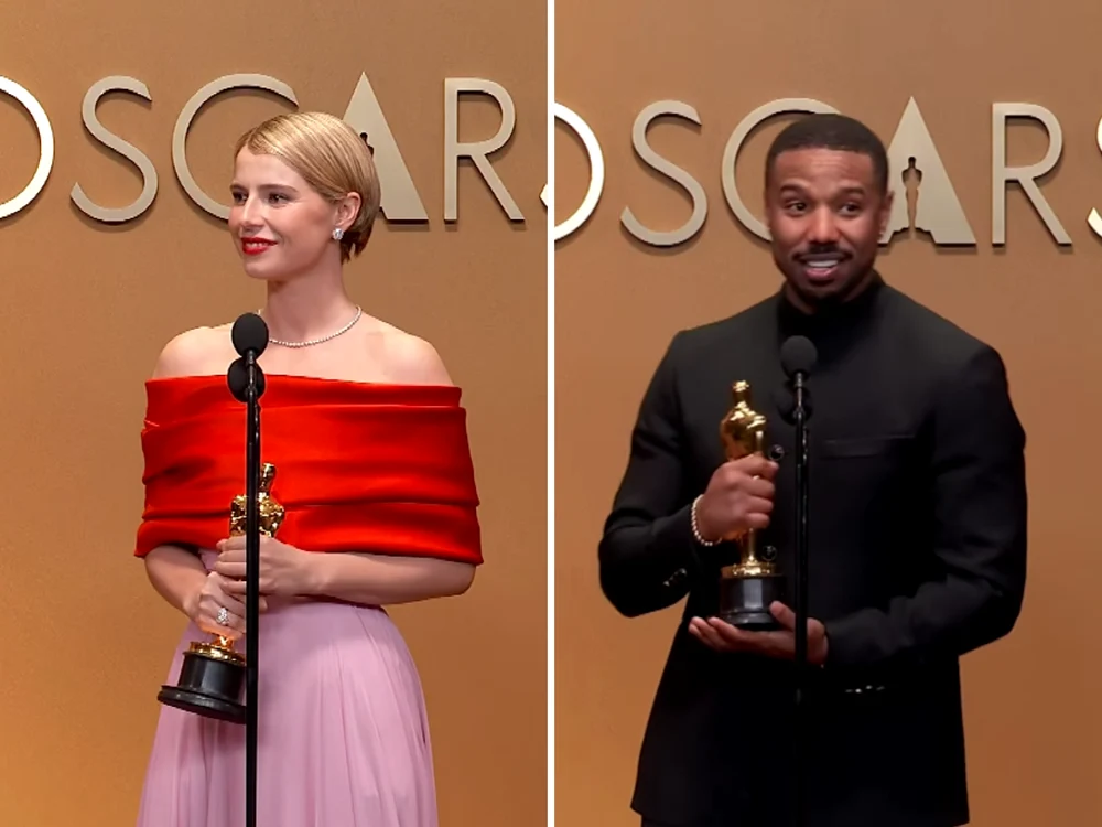 Jessie Buckley și Michael B. Jordan/FOTO: Captură video Youtube/Entertainment Tonight
