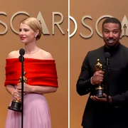 Jessie Buckley si Michael B Jordan foto captura video Entertainment Tonight png