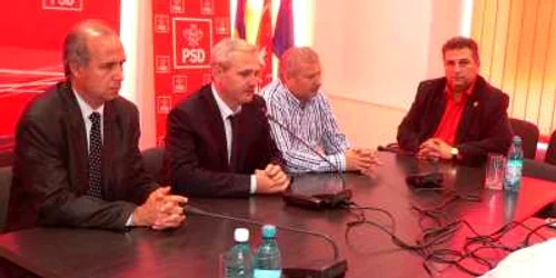 Liviu Dragnea alături de preşedintele CJ Gheorghe Bunea Stancu şi primarul Aurel Simionescu