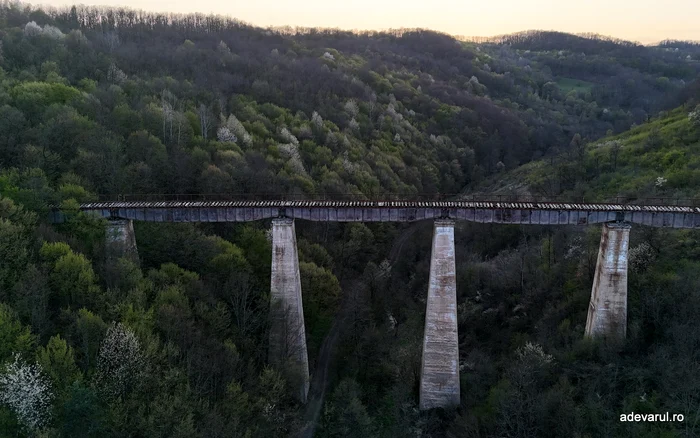 Viaductul Stoieneasa din fosta CF Deva - Brad. Foto: Daniel Guță. ADEVĂRUL