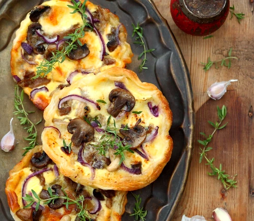 Mushroom puff pastry tartlets jpeg