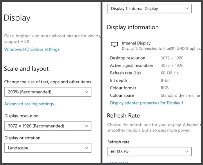 Acer ConceptD 5 specs ecran