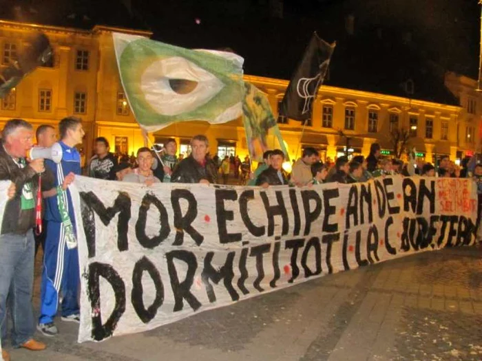 Protest suporteri Vointa Sibiu