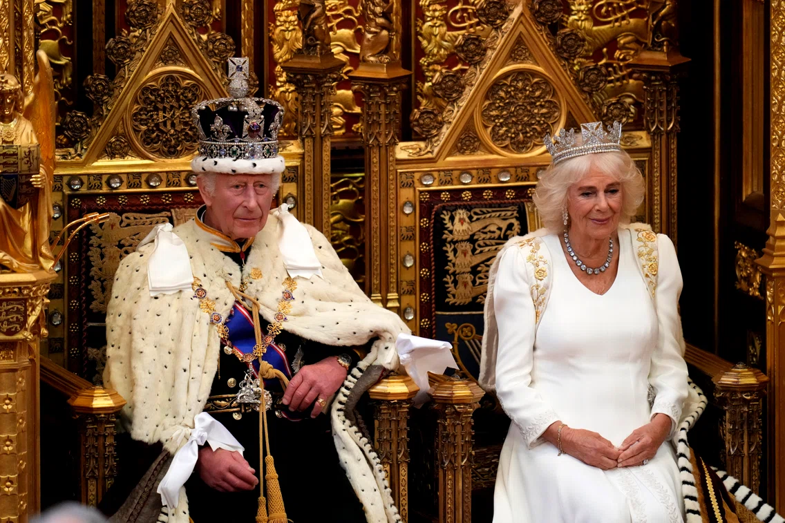 Charles și Camilla la deschiderea de stat a Parlamentului, 17 iulie 2024, GettyImages