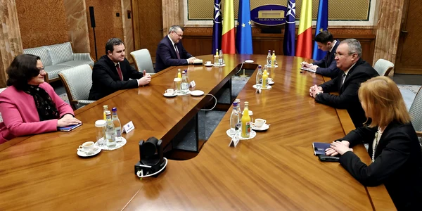 Întrevederea premierului cu ambasadorul Cehiei și Slovaciei FOTO: GOV.RO