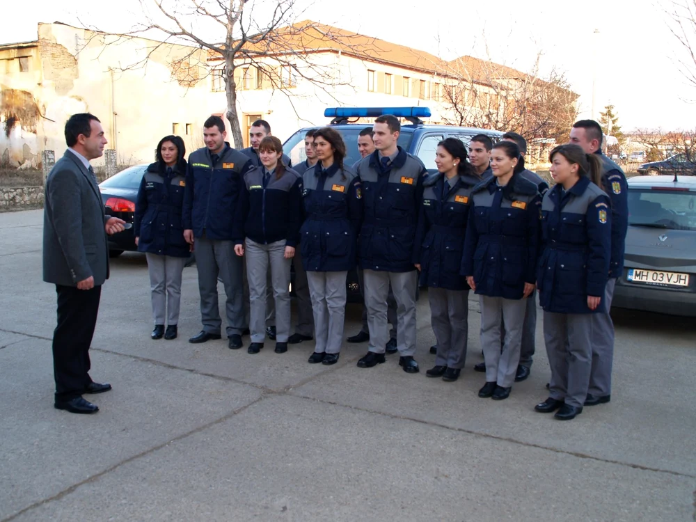 Elevii în practică la Poliţia de Frontieră Mehedinţi FOTO STPF Mehedinţi