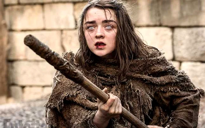 Arya Stark, interpretată de actriţa Maisie Williams FOTO HBO/Entertainment Weekly