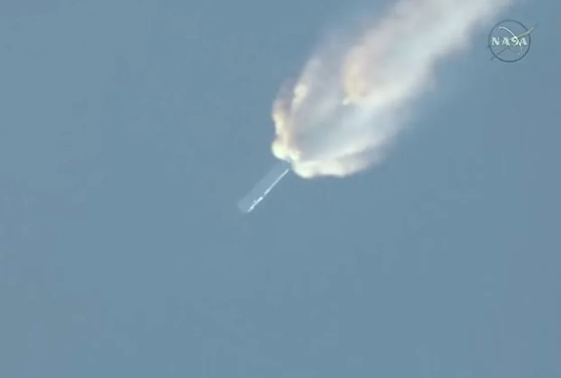 Racheta a explodat la aproximativ două minute de la lansarefoto: captură video