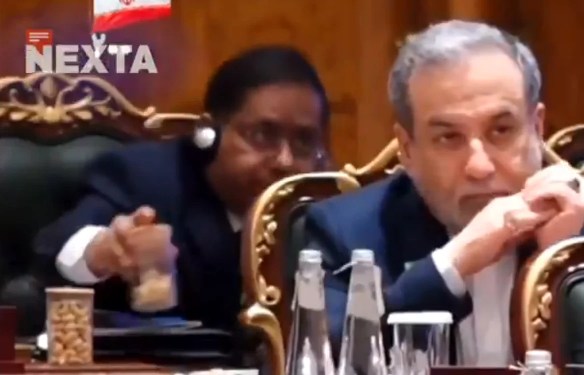 Diplomatul indian (spate) își trage bolul cu nuci în față