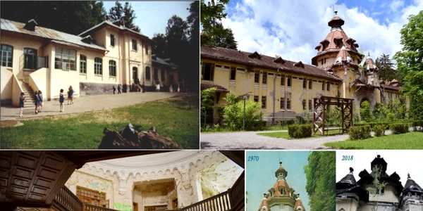 Imagini cu viitorul sanatoriu şi fostul sanatoriu din Băile Govora Vâlcea Foto colaj