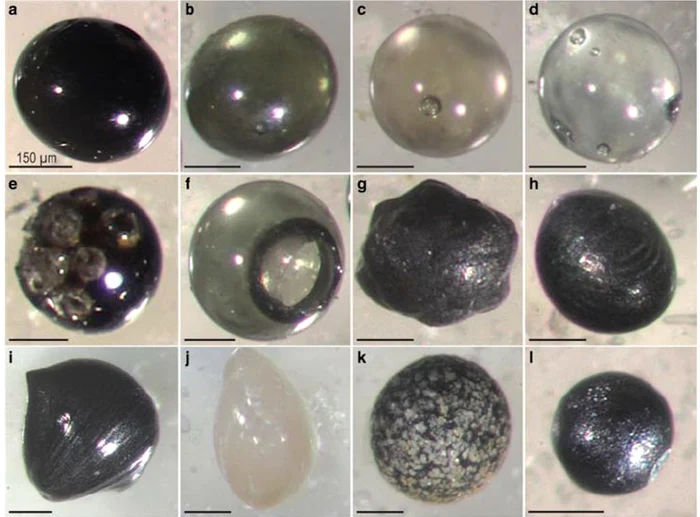 Microsferele descoperite în cadrul Proiectului Galileo, foto Facebook