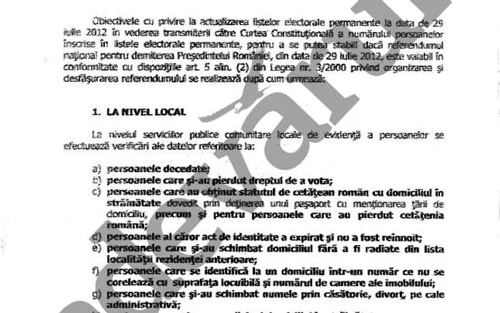 Memorandum Guvern actualizarea listelor permanente - 2