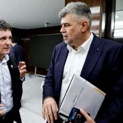 Nicusor Dan si Marcel Ciolacu la Guvern webp