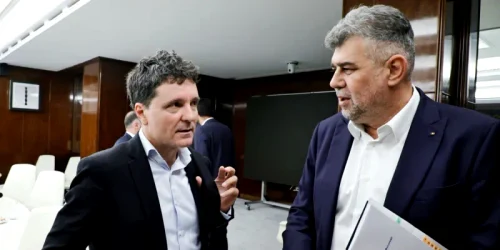 Nicusor Dan si Marcel Ciolacu la Guvern webp