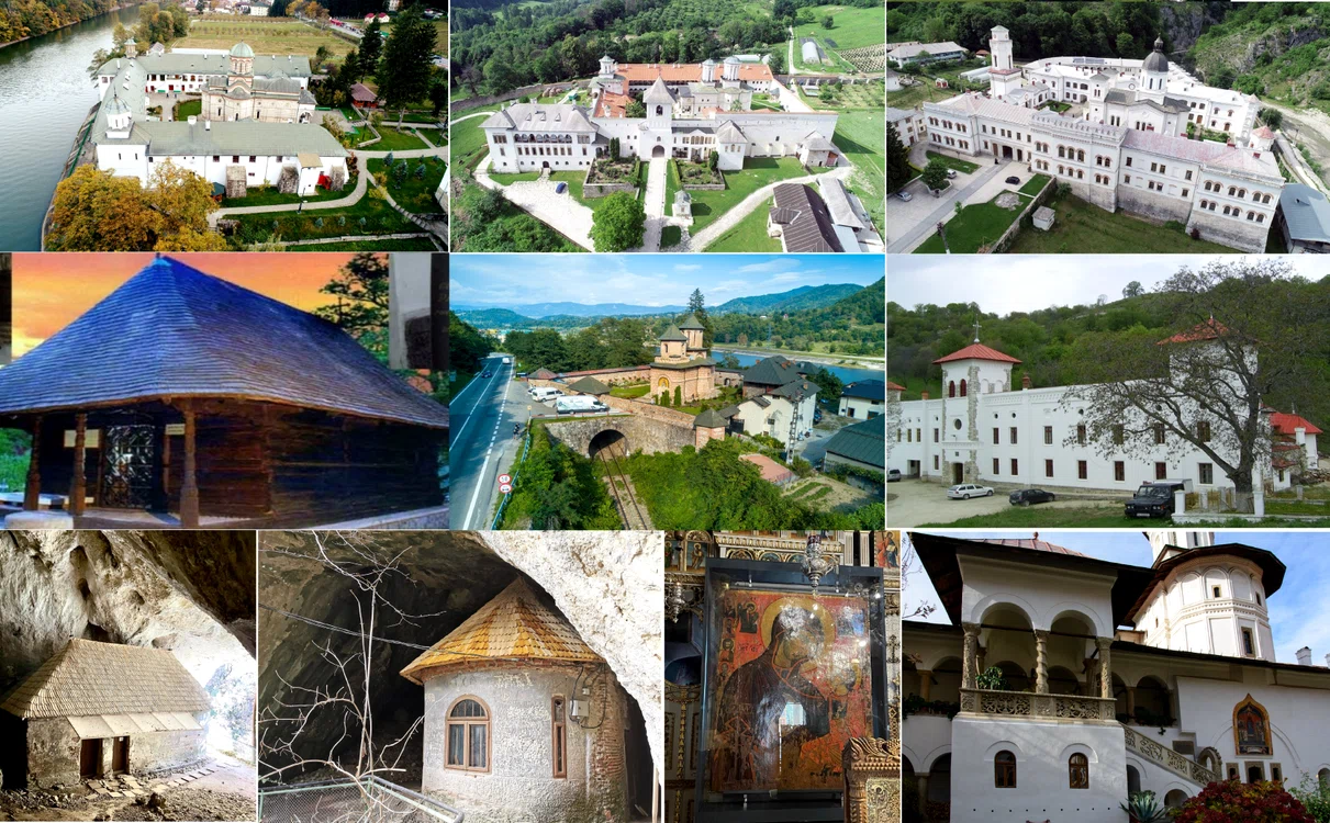 Topul celor mai populare mănăstiri din Vâlcea incluse în patrimoniul național Foto Colaj