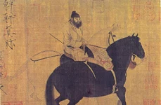 733px tang dynasty 2 horses 1 rider jpg