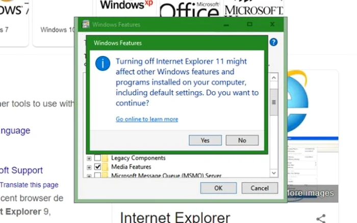 Turning off internet Explorer 11