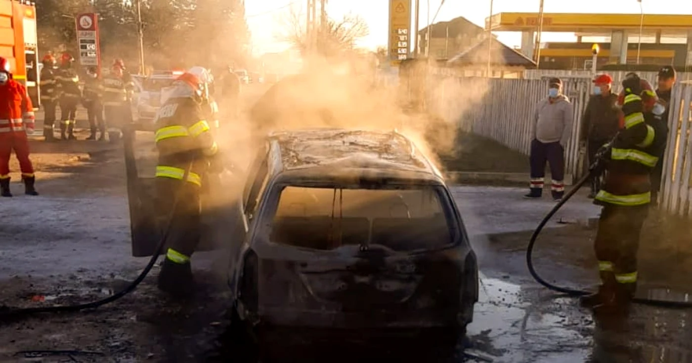 incendiu auto tgv