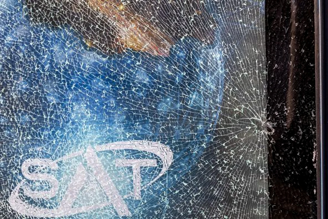 Stație smart vandalizată FOTO: Primăria Galați