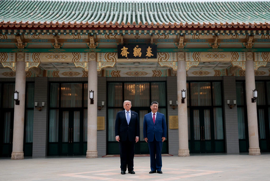 Trump, alături de Xi Jinping la complexul de protocol Zhongnanhai din Beijing FOTO AFP