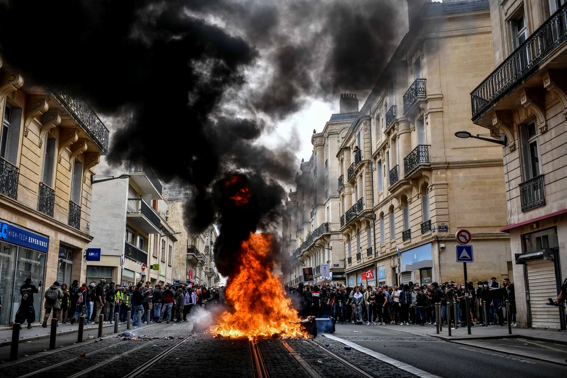 Proteste în Franța, Bordeaux FOTO Profimedia 